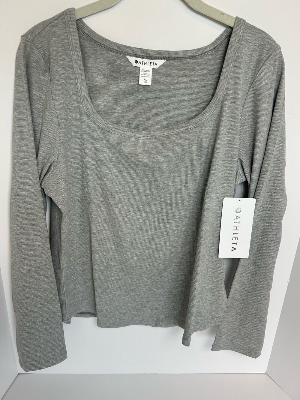 Athleta Size XL Signature Suart Rib Neck Top S405-0036